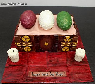 Dragon eggs box cake - Cake by Sweet Mantra Homemade Customized Cakes Pune