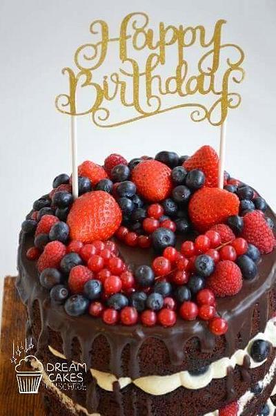 Chocolate cake with red fruit & ganache  !! - Cake by Dream Cakes Enschede