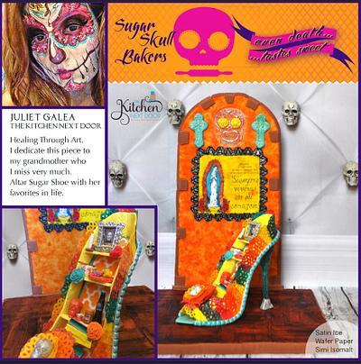 Sugar Shoe to Die For!  Sugar Shoe Altar for Dia de los muertos. - Cake by JulietGalea
