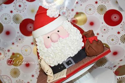 Jolly Santa cake - Cake by theglamorouscakes