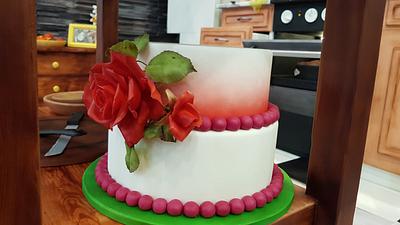 Red rose cake - Cake by Jenny's Mini cooking