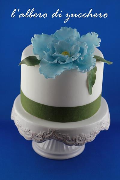A Blue flower - Cake by L'albero di zucchero