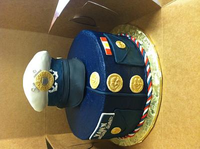 Coast Guard Grooms Cake - Cake by Susan Armstrong