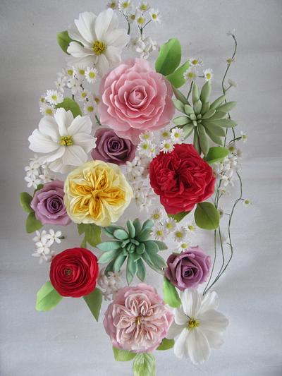 Flowers - Cake by MarijaSugarart