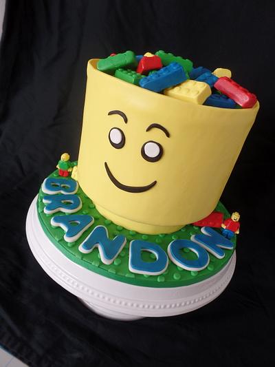 Lego Head - Cake by Anchored in Cake