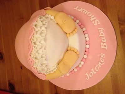 Pink Baby shower cake - Cake by Karen Richardson