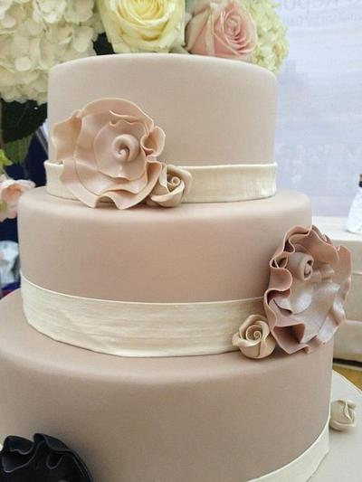 Valentino Inspired Wedding Cake - Cake by The Eden Cupcake Company