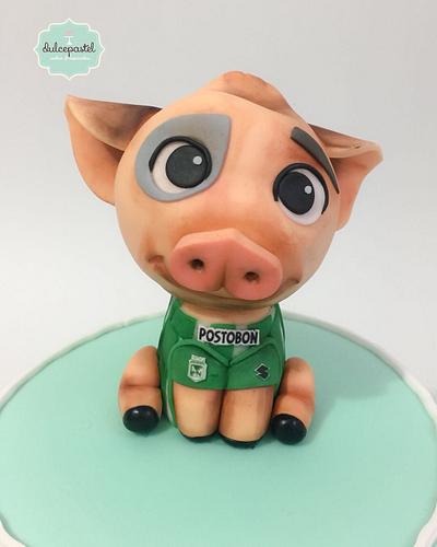 Torta Cerdito - Piggy Cake - Cake by Dulcepastel.com
