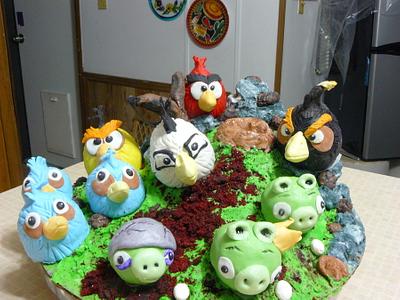 angry birds - Cake by gail