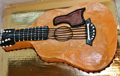 Guitar cake buttercream - Cake by Nancys Fancys Cakes & Catering (Nancy Goolsby)
