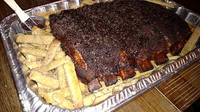 Ribs and Extra Fries - Cake by Bella Noche Cakes