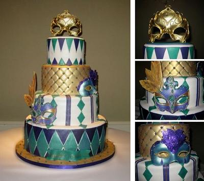 Sweet Sixteen Masquerade Cake - Cake by Stephanie Grillo