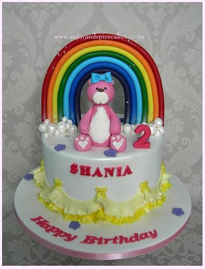 Rainbow Teddy Cake - Cake by Mel_SugarandSpiceCakes