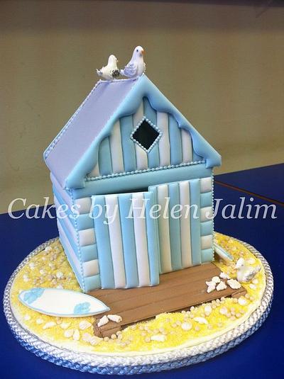 Beach hut - Cake by helen Jane Cake Design 
