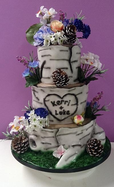 3 Tier Tree Themed Wedding Cake - Cake by Hayley-Jane's Cakes