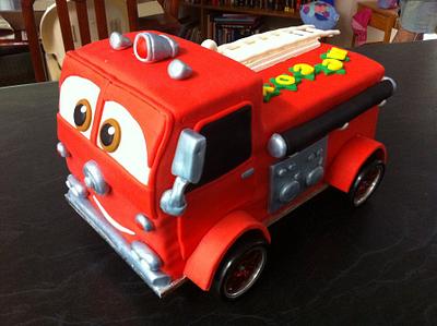 Red the Fire Engine - Cars 2 - Cake by Mardie Makes Cakes