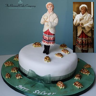 Judi Dench in 'Esio Trot' with a cake full of tortoises - Cake by Susan Halil