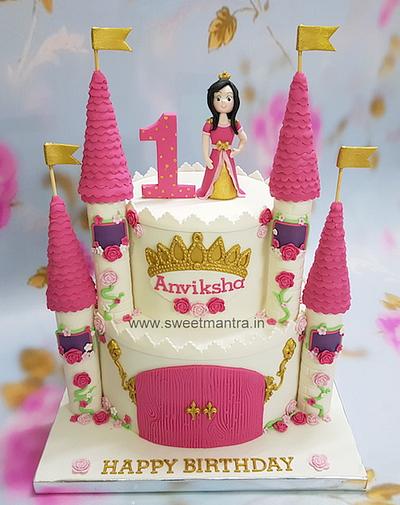 Princess Castle fondant cake - Cake by Sweet Mantra Homemade Customized Cakes Pune