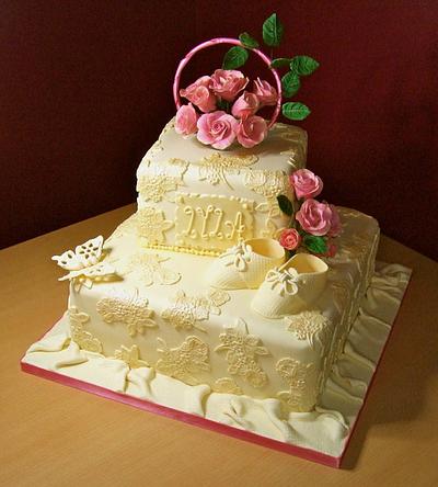 Christening Cake - Cake by Vanessa 
