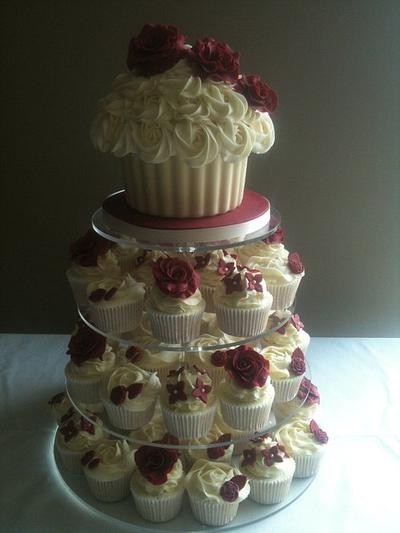 Giant cupcake tower - Cake by Swirly sweet