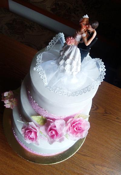 Romantic wedding cake - Cake by Dana Gargulakova