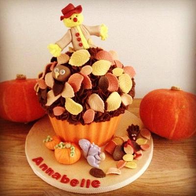 Autumnal giant cupcake - Cake by Candy's Cupcakes