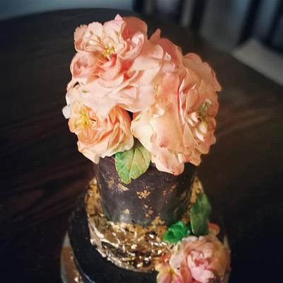 CHOCOLATE CAKE with flower - Cake by Mar  Roz