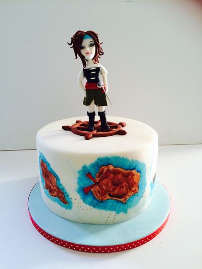 Zarina the Pirate - Cake by lesley hawkins