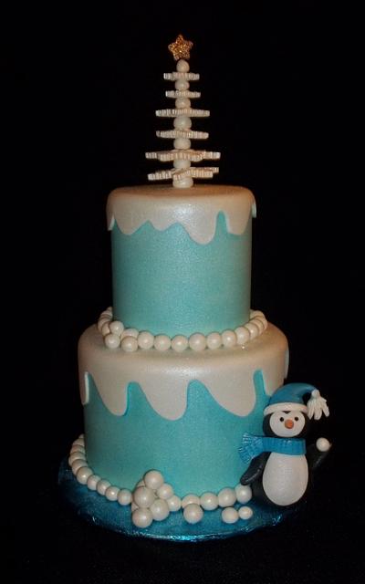 Snowball Wonderland - Cake by Kosmic Custom Cakes