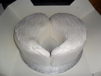 angel wings birthday cake - Cake by elizabeth