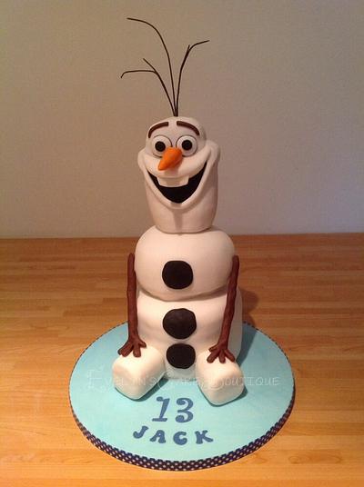 Do you wanna build a Snowman? - Cake by Evelynscakeboutique