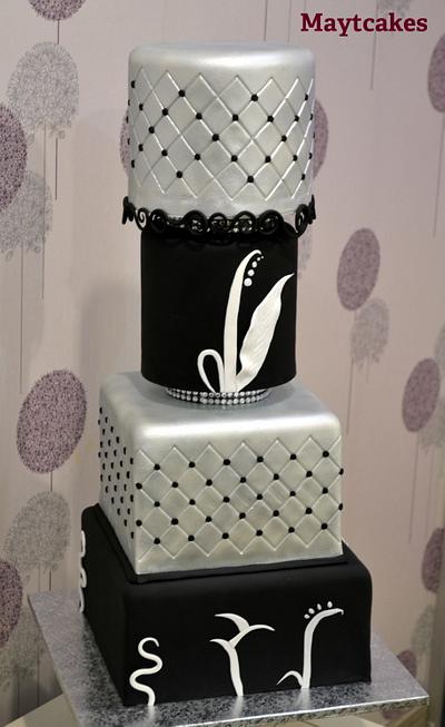 Wedding in silver - Cake by Maytcakes