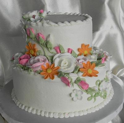 Mixed Flowers - Cake by Donna Tokazowski- Cake Hatteras, Martinsburg WV