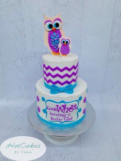 Owl Baby Shower  - Cake by HotCakes by Tara