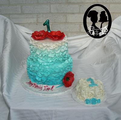 Shabby Chic 1st Birthday - Cake by Dessert By Design (Krystle)