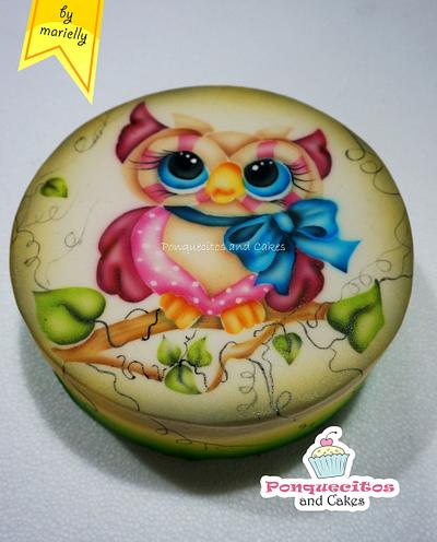 Buho Airbrush Cake  - Cake by Marielly Parra