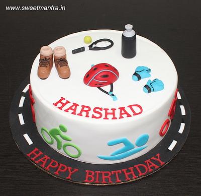 Cycling and fitness cake - Cake by Sweet Mantra Homemade Customized Cakes Pune
