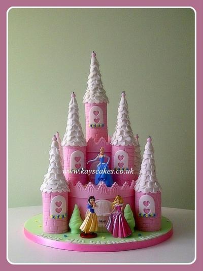 Castle Cake two tier with disney princessess - Cake by Kays Cakes
