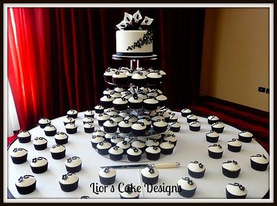 Black and white wedding - Cake by Lior's Cake Designs