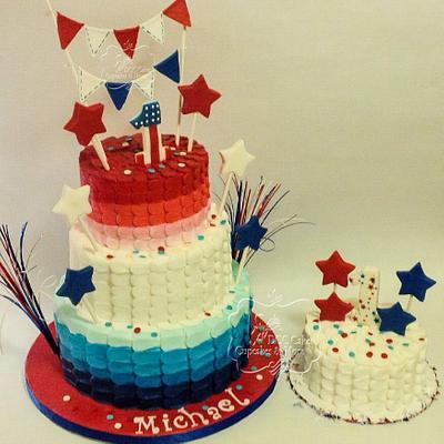 Micheal's Patriotic Birthday Celebration! - Cake by DCC Cakes, Cupcakes & More...