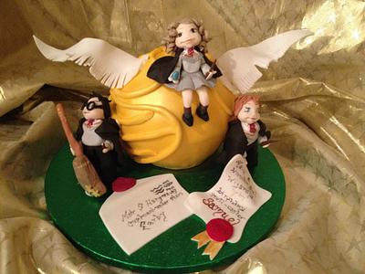 Harry potter golden snitch cake - Cake by For goodness cake barlick 