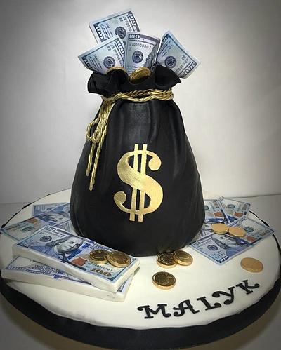 Money bag cake - Cake by The Cake Mamba