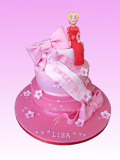 Pretty pink Sweet 16th cake - Cake by Little Cake Fairy Dublin