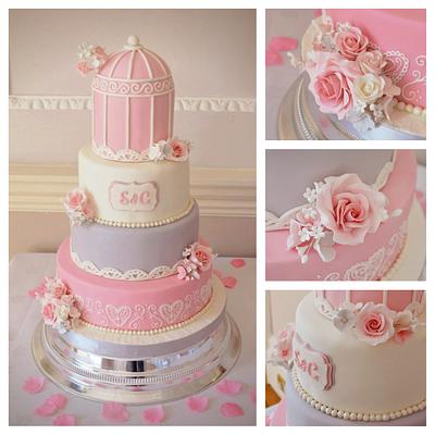 Birdcage wedding cake  - Cake by Rebecca Grace