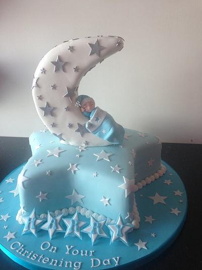 star christening cake - Cake by Donnajanecakes 