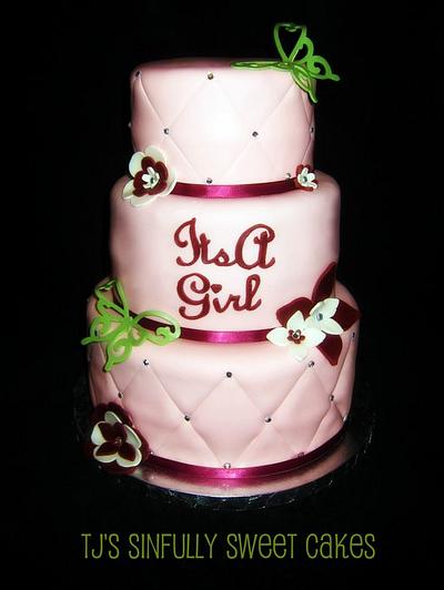 Its a Girl Butterfly Cake - Cake by Tyla Mann
