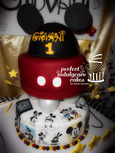 Classic Mickey  Mouse 1st B-Day - Cake by Maria Cazarez Cakes and Sugar Art