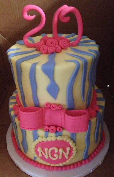 20 th birthday cake - Cake by arkansasaussie