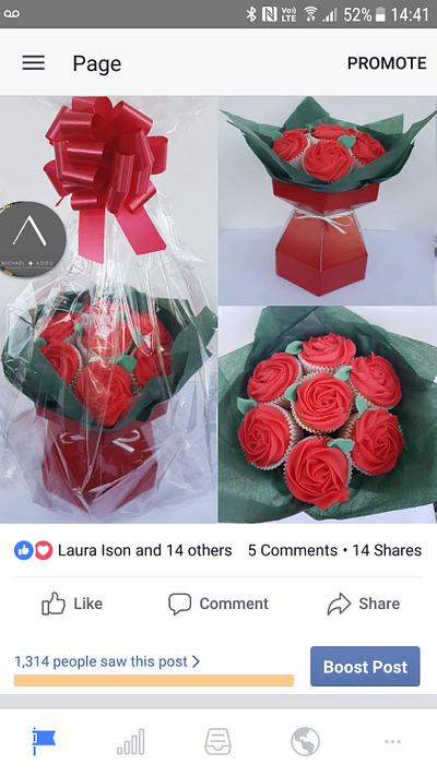 Valentine's cupcake bouquets - Cake by Kirstyscakes1