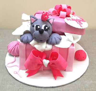 kitty in the box - Cake by aarti